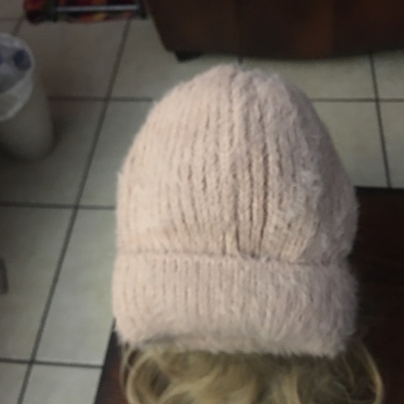New adult pink knit stocking cap. soft and warm - Picture 2 of 3